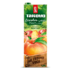Takovo Voćni sok kašasti nektar breskva i jabuka 1,5l