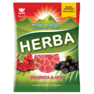 Herba Gumene bombone brusnica acai 90g