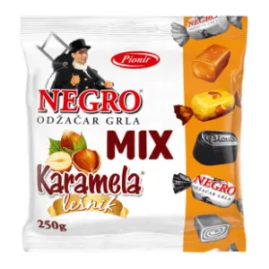 Pionir Bombone Negro + karamele mix 250g